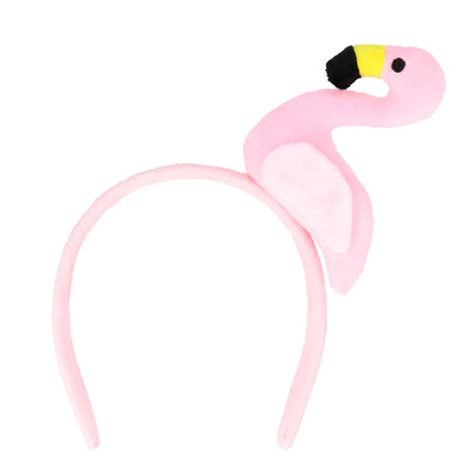 Flamingo hårband plysch