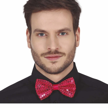 Fuchsia rosett paljetter 12cm