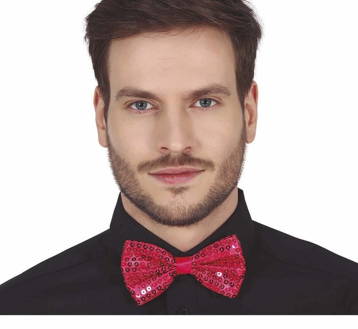 Fuchsia rosett paljetter 12cm