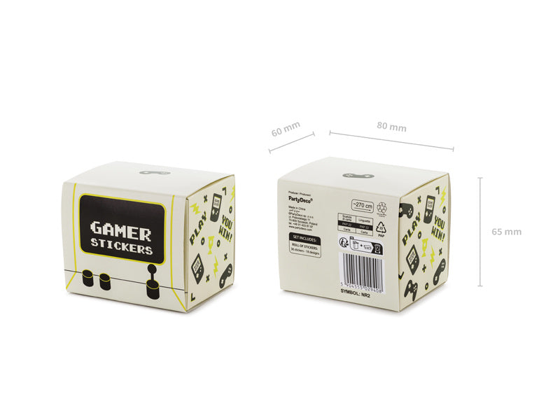 Klistermärken för spelparty