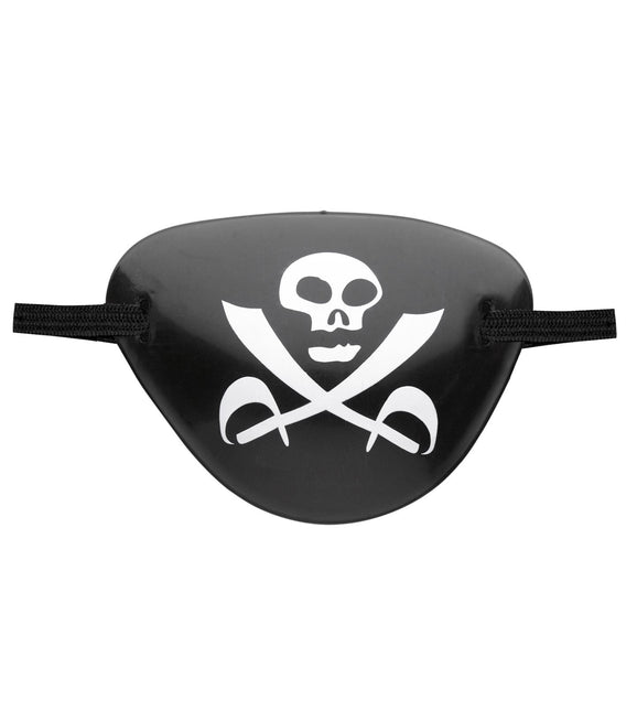 Piratögonlapp i svart och vitt