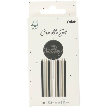 Happy Birthday-ljus svart