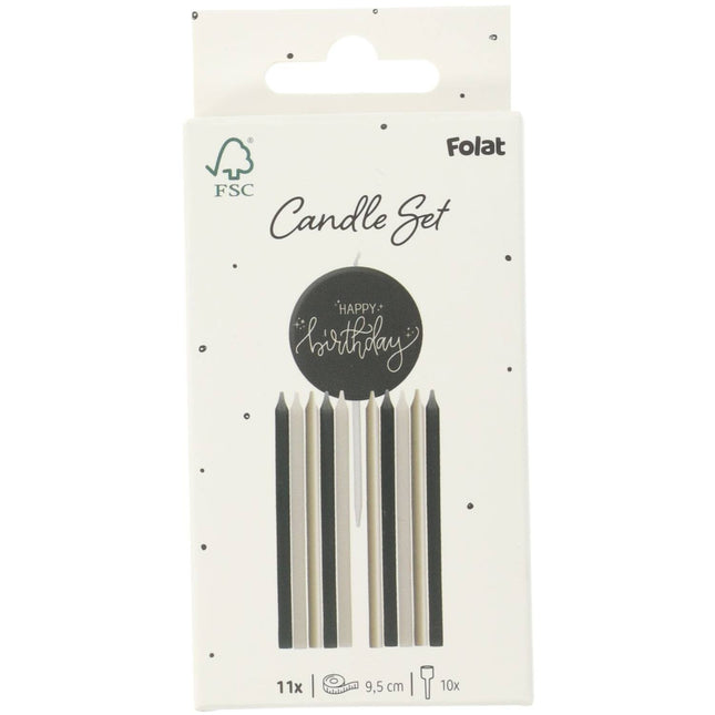 Happy Birthday-ljus svart