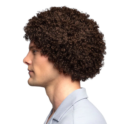 Mörkbrun peruk lockar