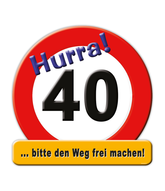 Dörrskylt 40 Jahre 50cm