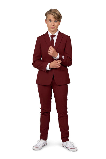 Bordeaux röd kostym pojke tonåring <tc>OppoSuits</tc>