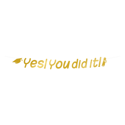 Framgångsrik brevgirlang Yes You Did It 2.5m