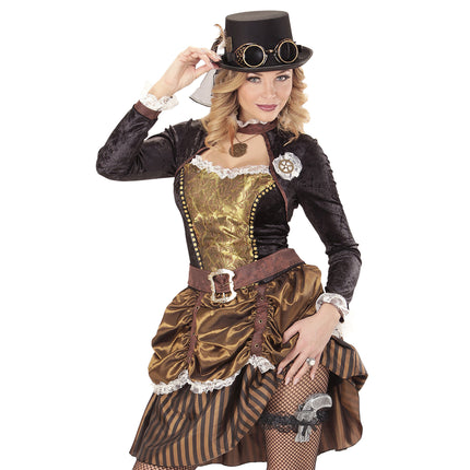 Pirat Strumpeband Svart Grå Dam