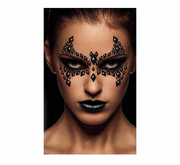 Svart ansikte klistermärken fladdermus 30x14 cm