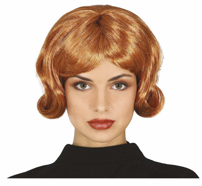 Brun peruk kort hår