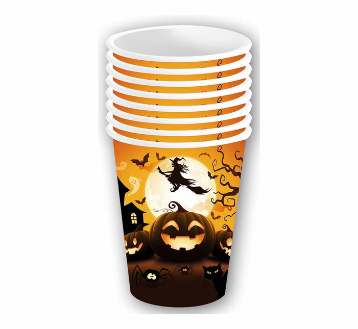Halloween-muggar Pumpa 240ml 6st