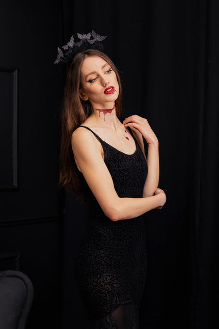 Halloween hårband fladdermöss 22cm