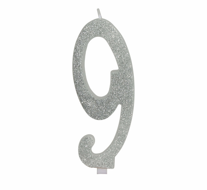 Silverljus 9 år Glitter 12,5cm