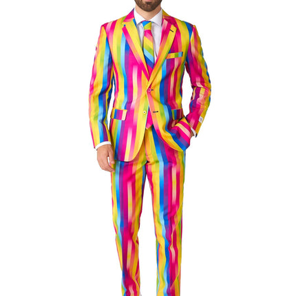 Regnbågsrandig kostym herr <tc>OppoSuits</tc>