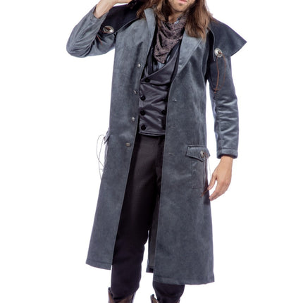 Cowboyjacka Grå Western för män