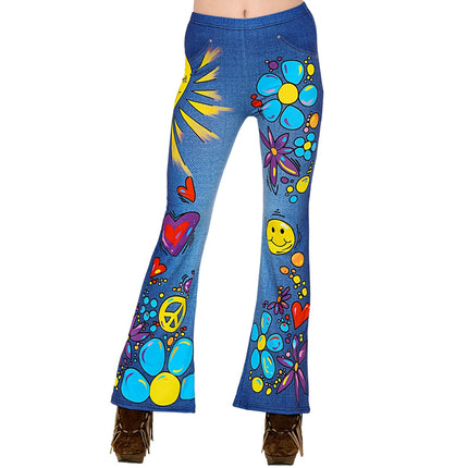 Hippie 60S Legging Blå Dam