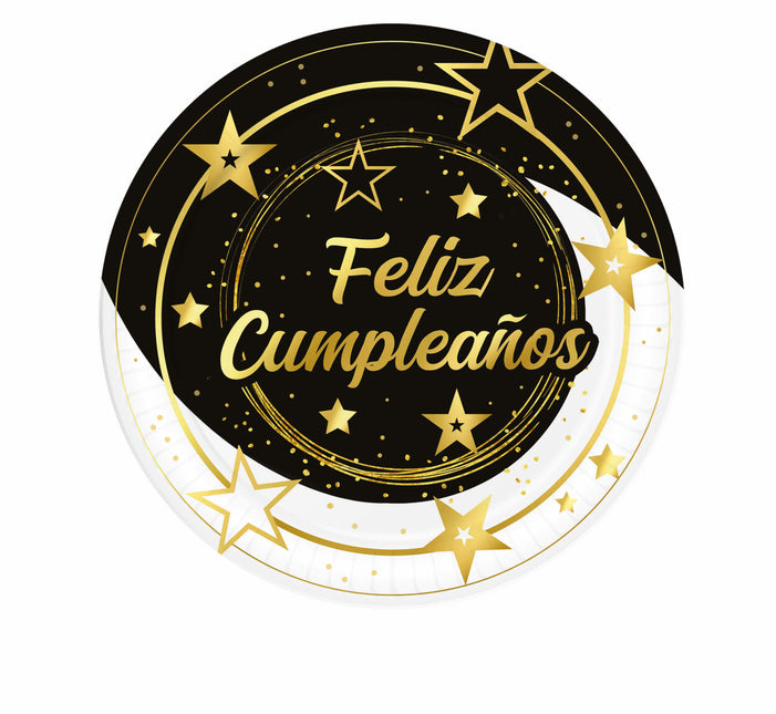 Feliz Cumpleanos Tallrikar 23cm 6st
