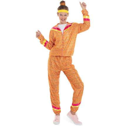 Träningsoverall 80s Ladies Orange XXL