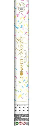 Bio konfettikanon färgad 40 cm