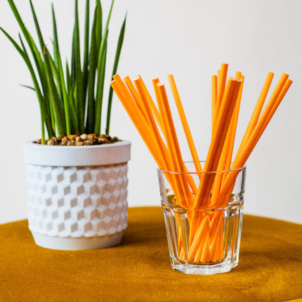 Orange sugrör kartong 20st