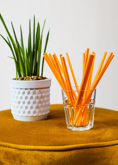 Orange sugrör kartong 20st