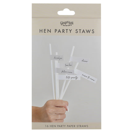 Sugrör för svensexa vita 16st