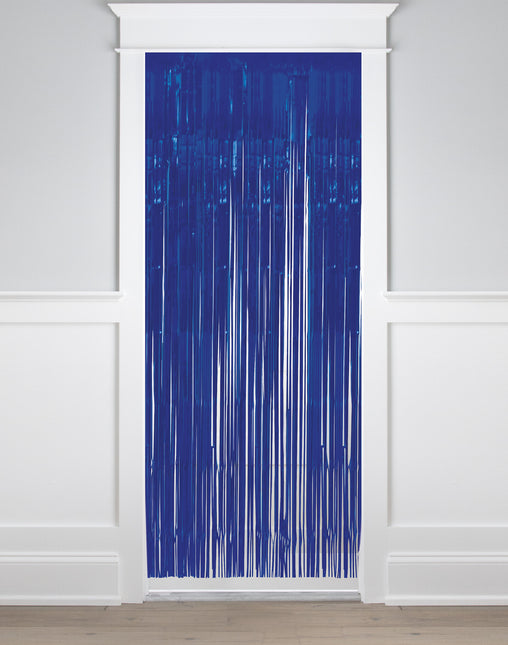 Mörkblå dörrgardin 2m