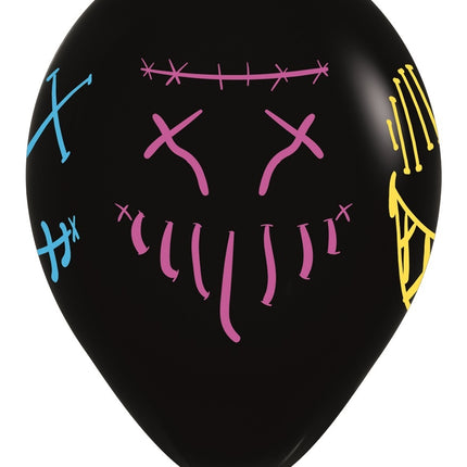 Ballonger Masker Neon Ink Svart 30cm 25st