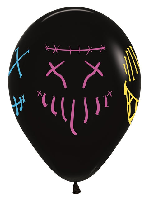 Ballonger Masker Neon Ink Svart 30cm 25st