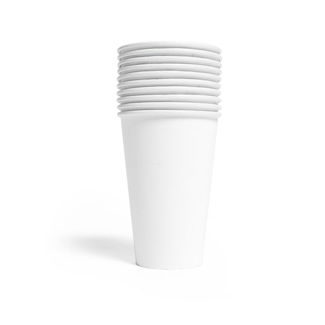 Vita bägare papper 350ml 10st