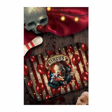 Halloween-bricka Clown 29cm