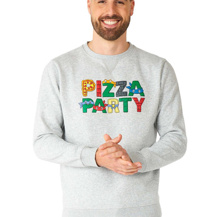 Teenage Mutant Hero Turtle Pizza Party Tröja Män <tc>OppoSuits</tc>
