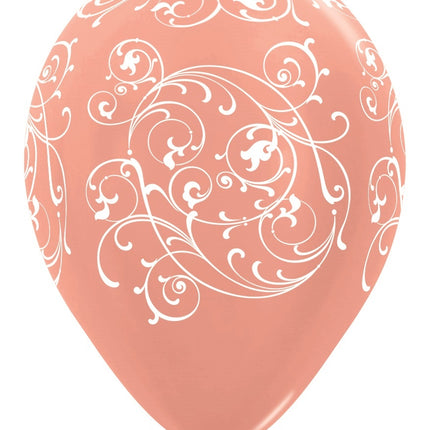 Ballonger Filigran Metallic Roséguld 30cm 25st