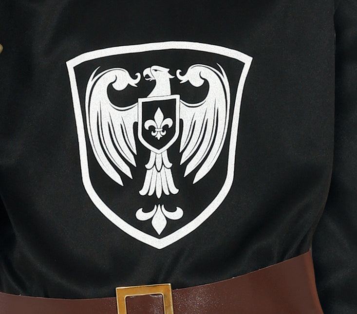 Riddardräkt Svart Pojke