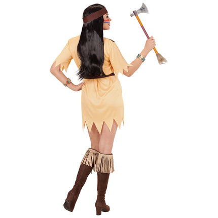 Indisk klänning Brun Beige Dam