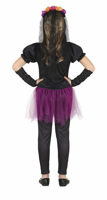 Dia De Los Muertos Kostym Flicka