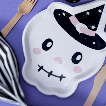 Halloween-tallrikar Dödskalle 27cm 6st