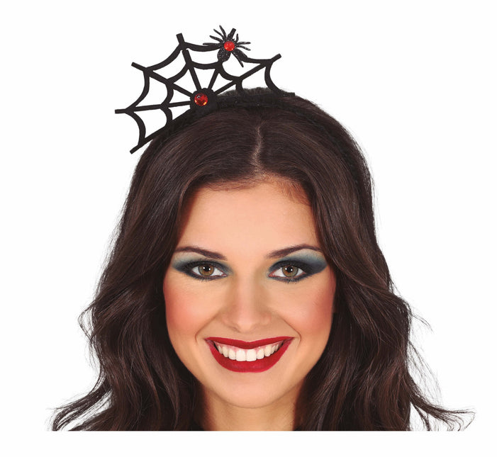 Halloween hårband spindelväv