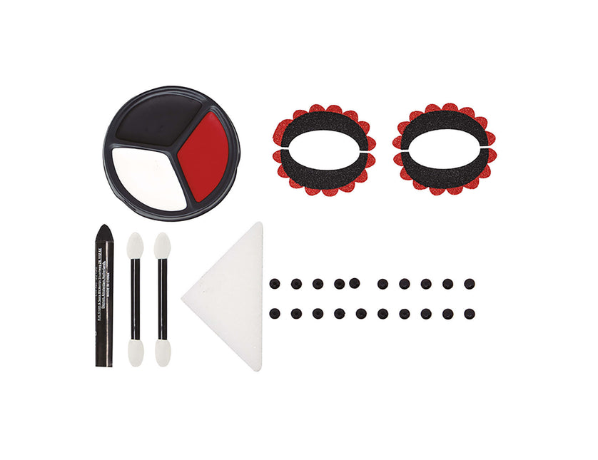 Dia De Los Muertos smink set 8 delar