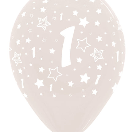 Ballonger Nummer 1 Kristallklar 30cm 25st