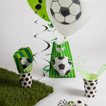 Fotbollsballonger Grön 30cm 8st