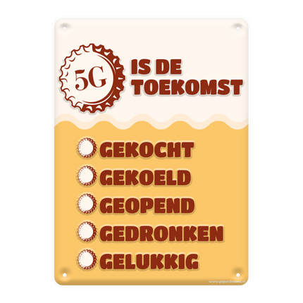 Metallskylt 5G är framtiden