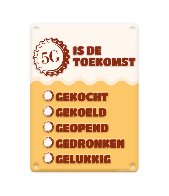 Metallskylt 5G är framtiden