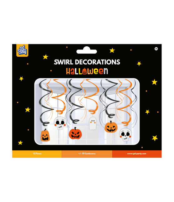 Halloween hängande spiraler 70cm