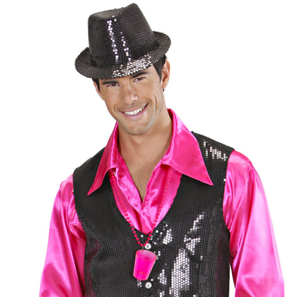 Neonrosa halsband Shotglas