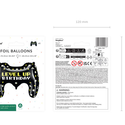 Heliumballong för spelparty tom 60 cm