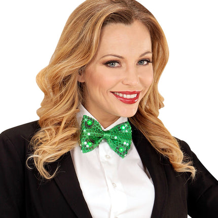 Grön rosett paljetter med ljus