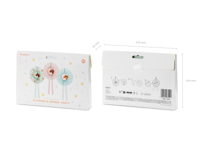 Häst Rosett 35cm 3st