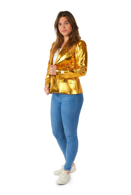 Gold Blazer Ladies <tc>OppoSuits</tc>