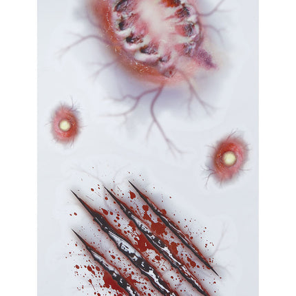 Halloween Falska tatueringar Sår